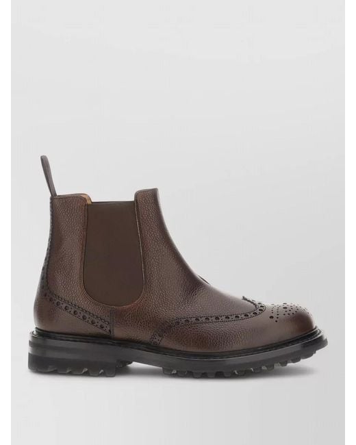 Church's Brown Leather Ankle Boots for men
