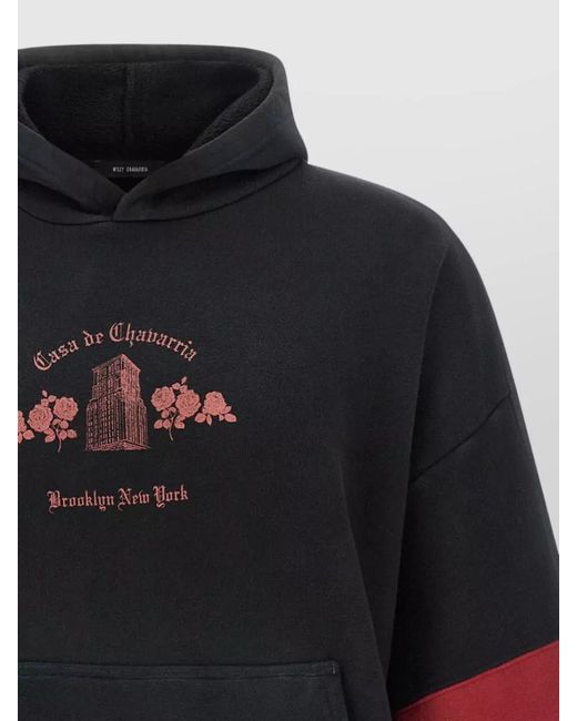 Willy Chavarria Blue Casa De Chavarria Hooded Top for men
