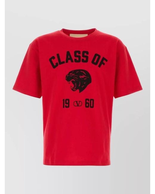 Valentino Garavani Red Cotton T-Shirt for men
