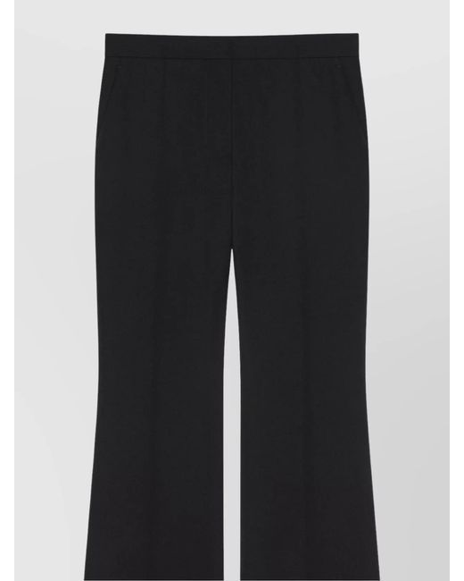 Givenchy Black Wool Bootcut Tailored Trousers