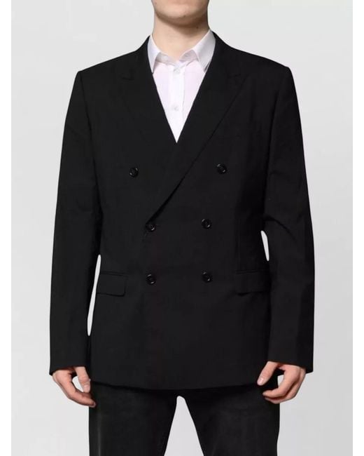 Dolce & Gabbana Black Martini Double Breasted Suit Jacket Tailored for men