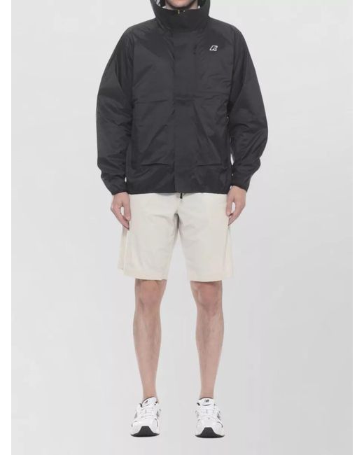 K-Way Gray Hooded Waterproof Raincoat for men