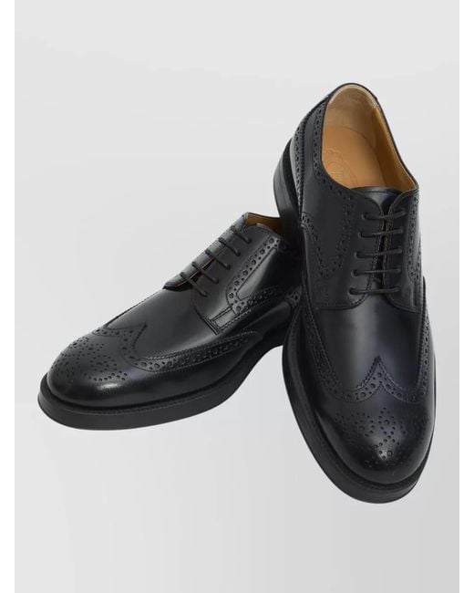 Tod's Multicolor Patent Lace Up Brogues Wingtip Design for men