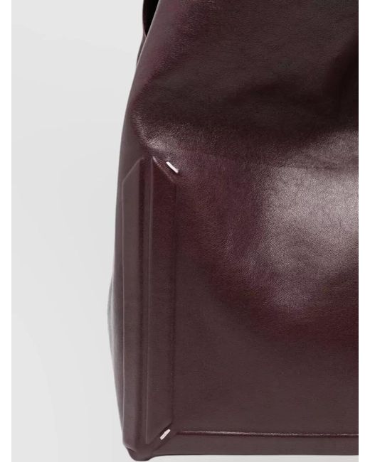 Maison Margiela Purple Leather Tote Bag