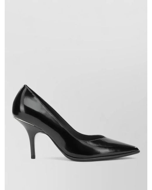 Pinko Black Glossy Pointed Toe Stilettos High Heels