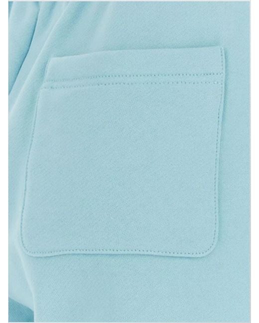 Versace Blue Cotton Short Shorts