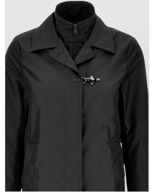 Fay Black Single Breasted Coat