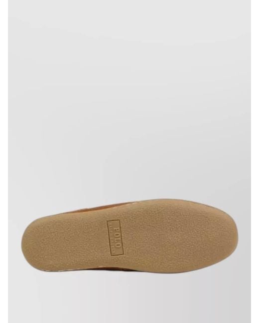 Ralph Lauren Brown Suede Leather Slippers