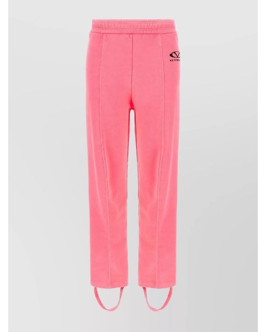 Vetements Pink Logo-Print Track Pants