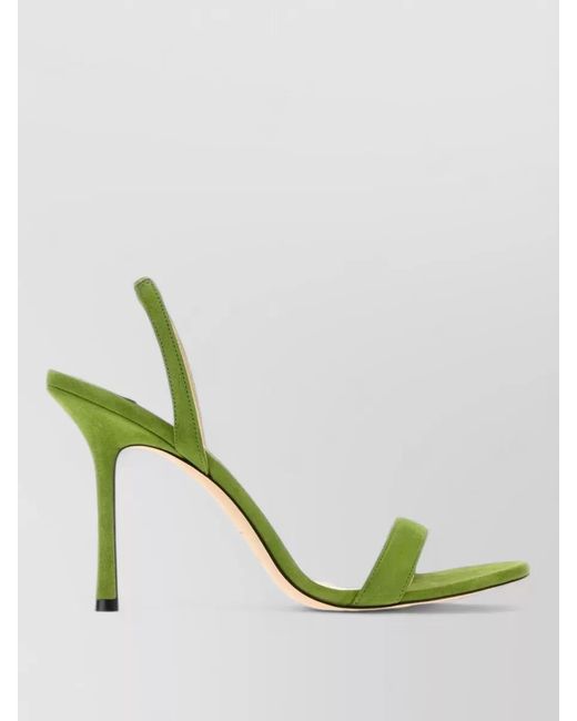 Jimmy Choo Metallic Jenn 100Mm Open Toe Stiletto Sandals