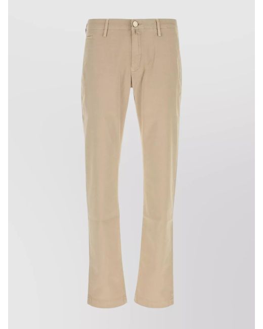 Jacob Cohen Natural Trousers With Belt Loops And Pockets for men