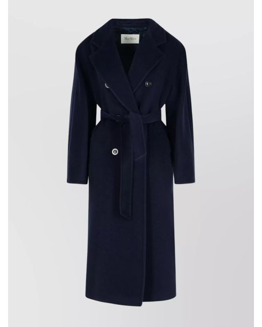 Max Mara Blue 'Lady' Virgin Wool And Cashmere Coat