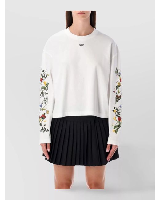 Off-White c/o Virgil Abloh Women's White Floral Graphic Long