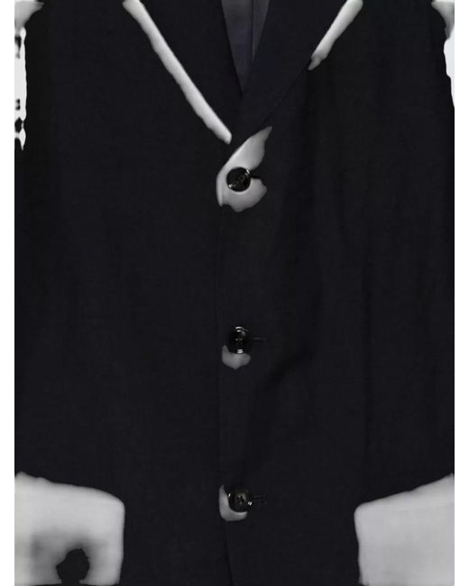 Cellar Door Black Jake Wool Blend Single Breasted Jacket for men