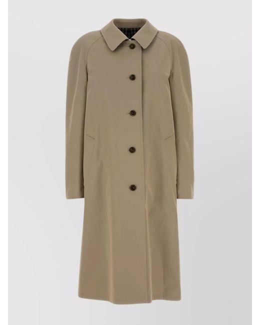 Miu Miu Natural Reversible Trench Coat Featuring Back Vent