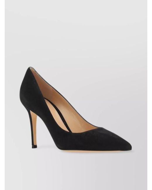 Gianvito Rossi Black Suede Leather High-Heel Pumps