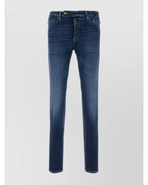 Incotex Blue Denim Skinny Jeans for men
