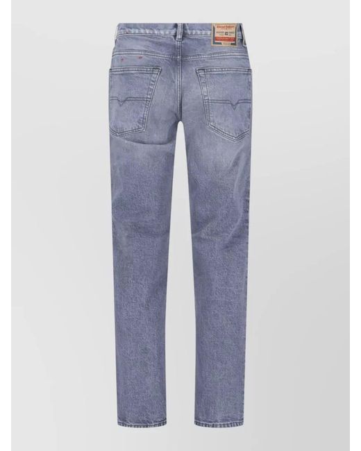 DIESEL Blue Straight-Leg Trousers for men