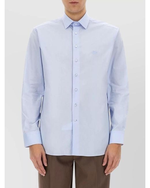 Etro White Cotton Regular-Fit Shirt for men