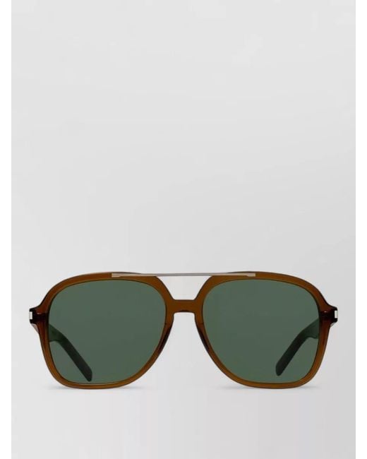 Saint Laurent Green Sl 545 Sunglasses Acetate Frame Double Bridge