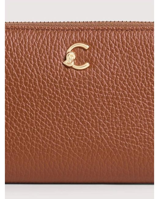 Coccinelle Brown Calf Leather Purse