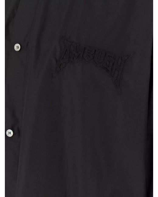 Ambush Black Poplin Oversize Shirt for men