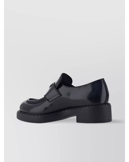 Prada Blue Leather Loafers
