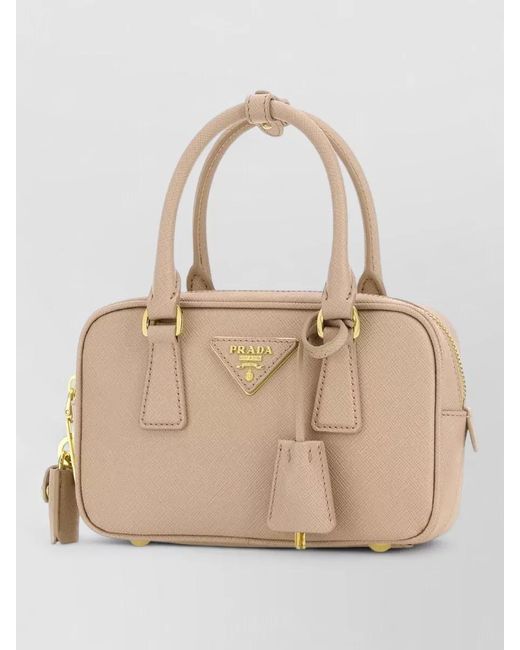Prada Natural Leather Shoulder Bag