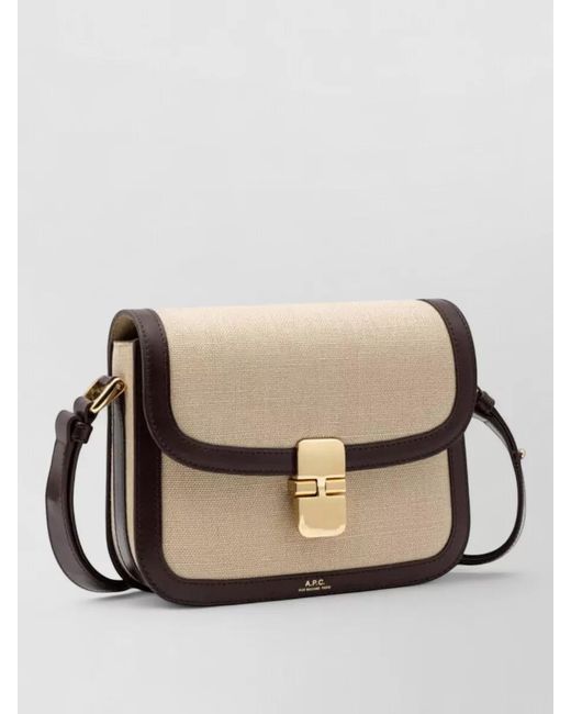 A.P.C. Natural Shoulder Bag Adjustable Strap Tone Hardware