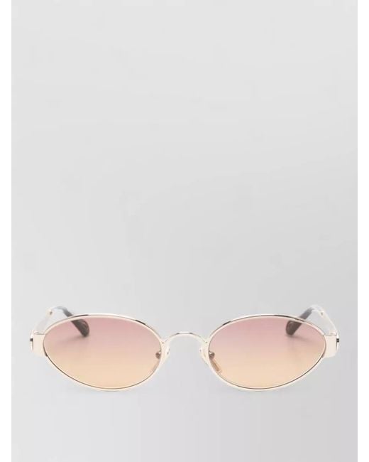 Chloé Pink Acetate Oval Sunglasses