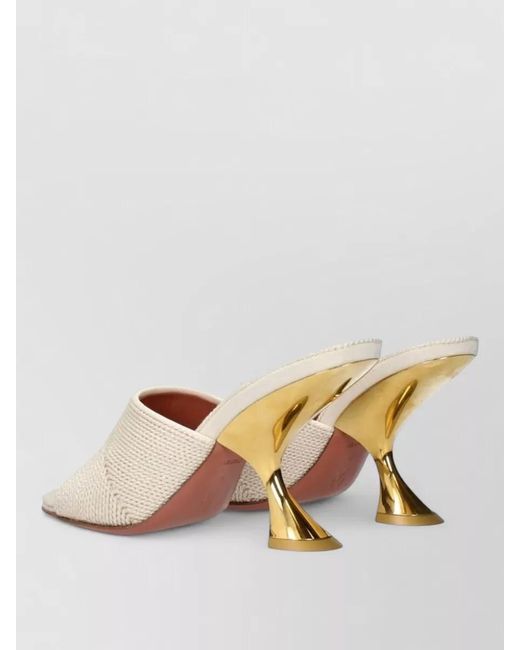 AMINA MUADDI Natural Fabric Mules