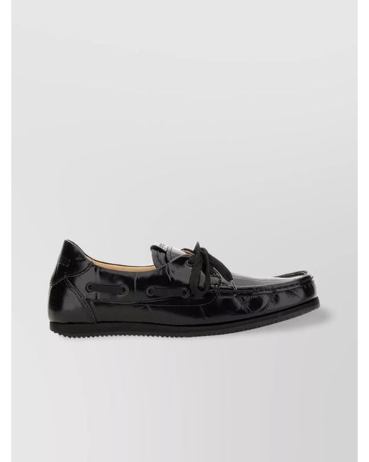 Jacquemus Black Leather Loafers