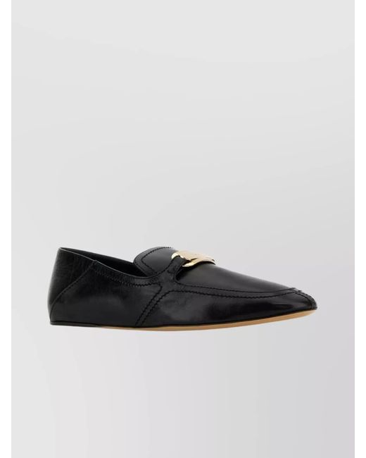 Ferragamo Black Leather Loafers
