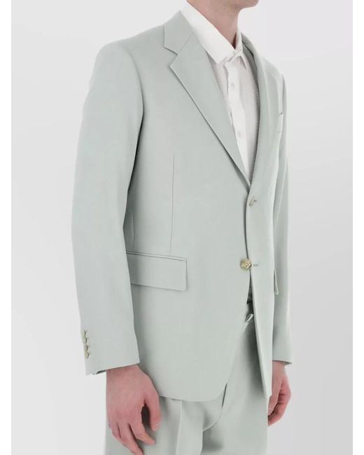 Lanvin Green Wool Single-Breasted Blazer for men