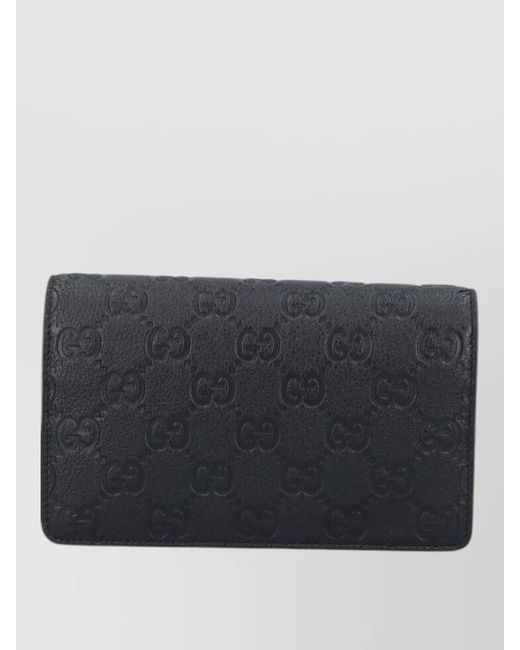 Gucci Gray Compact Wallets And Cardholders Adjustable Strap