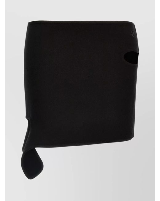 Courreges Black Asymmetric Skirt