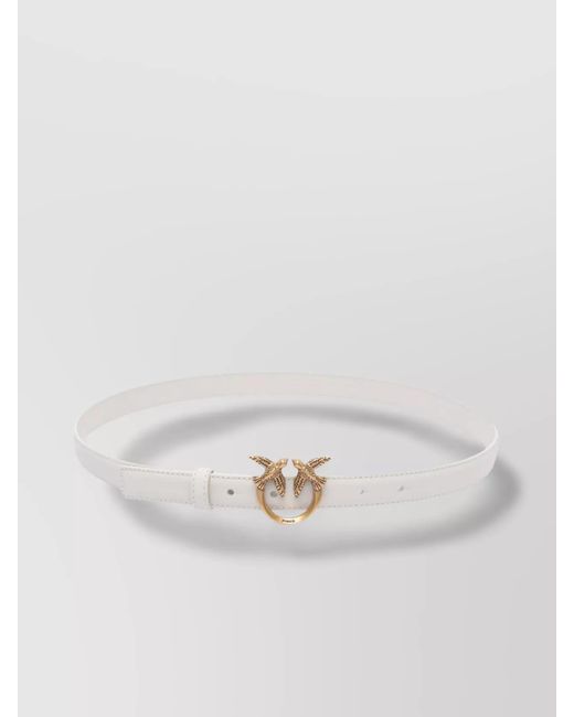 Pinko White Leather Belt