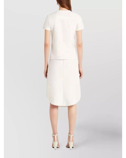 Courreges White Cotton Embroidered Logo Short-Sleeve T-Shirt