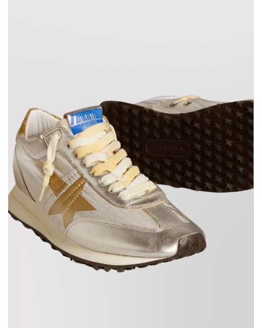 Golden Goose Deluxe Brand Natural Low Top Sneakers Accents