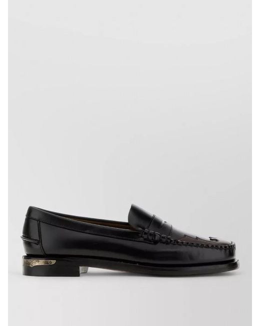 Sebago Black Leather Loafers for men