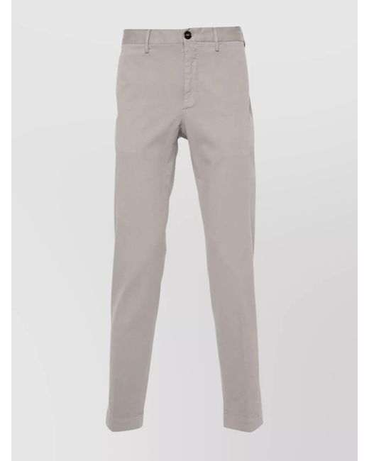 Incotex Gray Straight-Leg Trousers for men