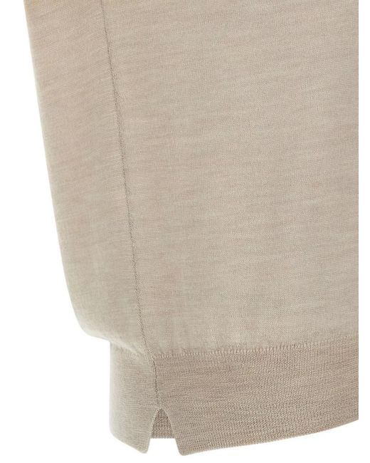 Ma'ry'ya White Wool And Silk Jumper for men