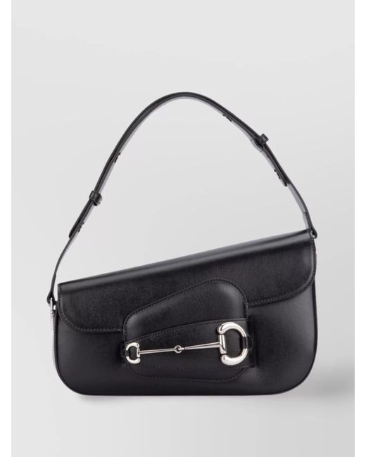 Gucci Black Horsebit 1955 Small' Shoulder Bag With Horsebit Detail