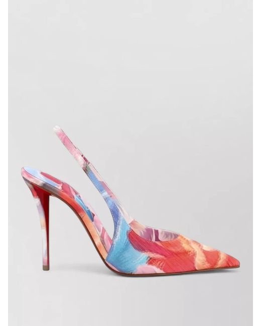 Christian Louboutin Pink Miss Z Floral Print Pointed Pumps