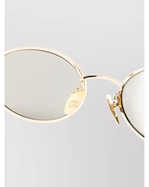 Gucci Natural Oval Frame Sunglasses Adjustable Nose Pads