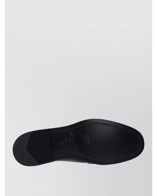 Jimmy Choo Black Leather Slip-On Loafers