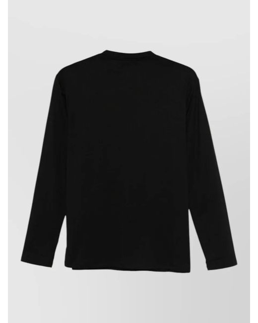 Emporio Armani Black Cotton Long-Sleeve T-Shirt for men