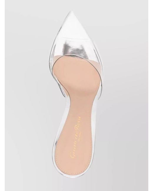 Gianvito Rossi White Pointed Toe Mules