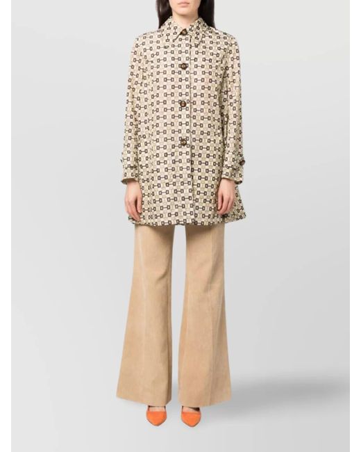 Gucci Natural Horsebit Print Coat