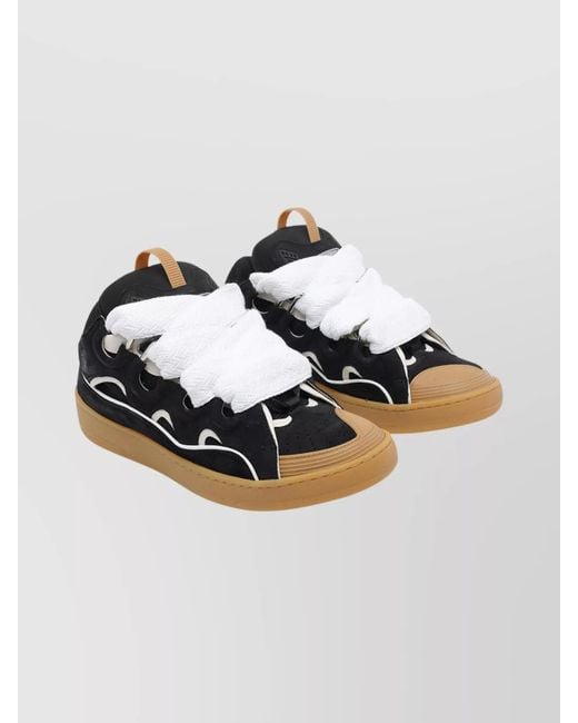 Lanvin Multicolor Casual Sneakers With Contrasting Sole And Pull Tab for men
